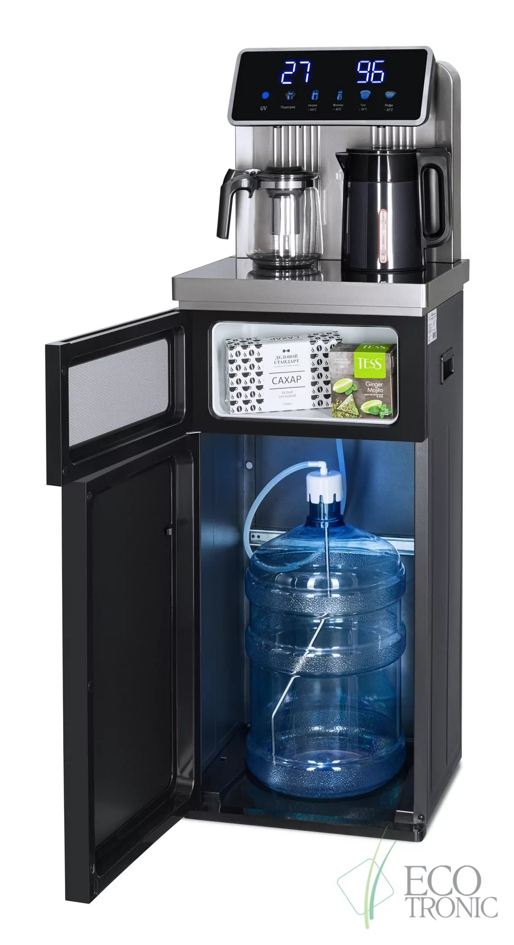 Кулер с чайным столиком Тиабар Ecotronic TB30-LNR UV grey